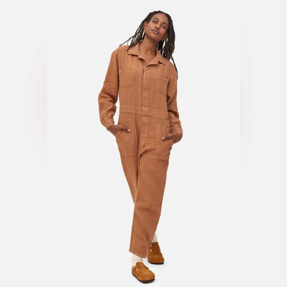 Mate The Label long sleeved linen jumpsuit BNWT size XL